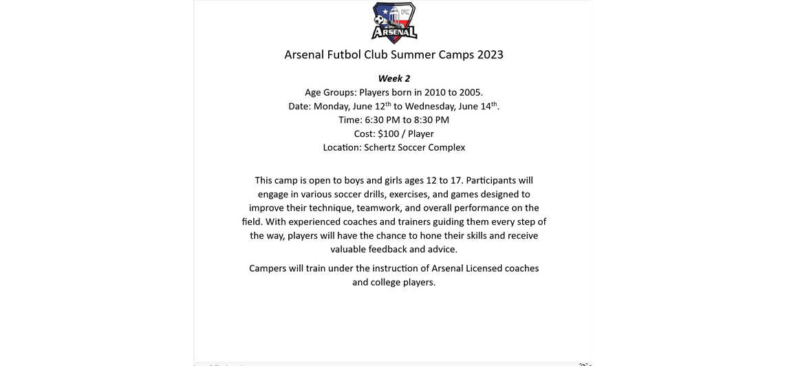 Week 2 Camp