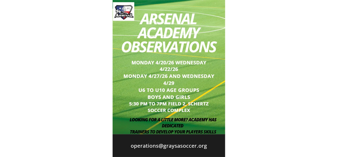 Arsenal Academy Observations