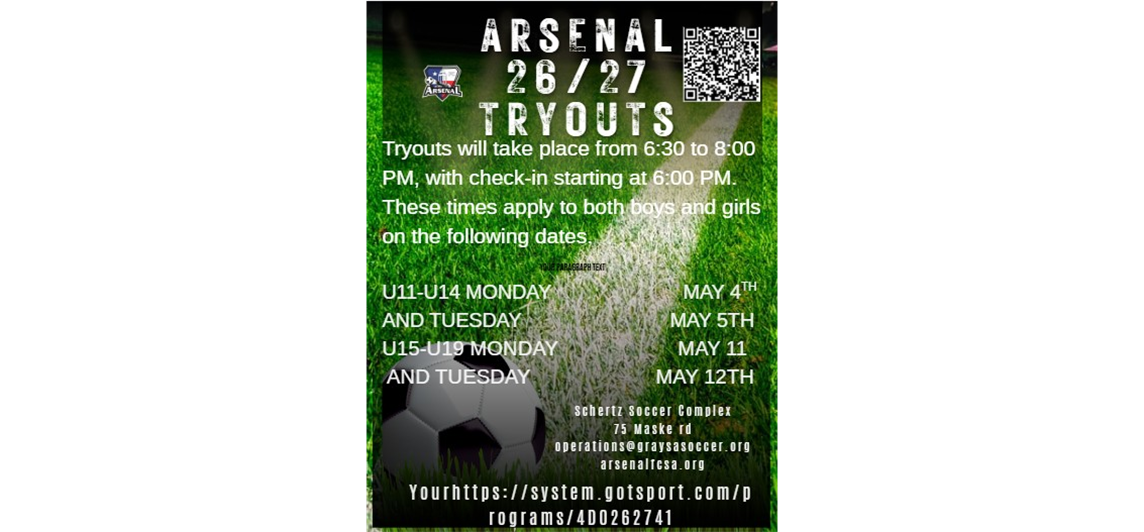 Arsenal & Lady Arsenal Tryouts